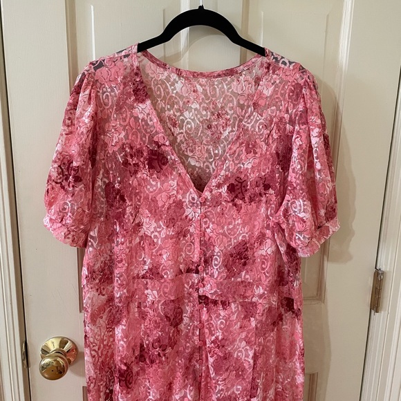 Torrid Lace Maxi Dress Fully Lined New Size 1 14/16 - Picture 3 of 8